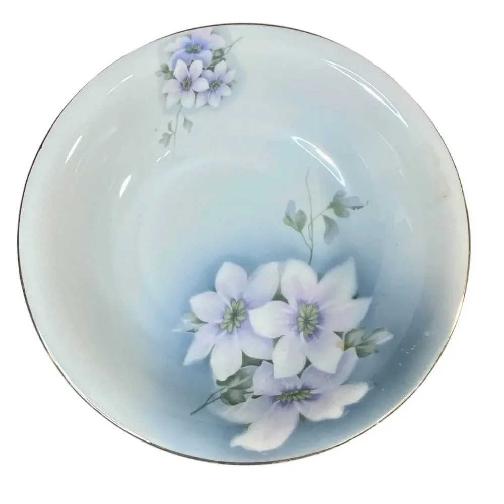 Bavaria VTG Serving Bowl Hand Painted Gold Rimmed Floral Pattern Z.S. and Co.
